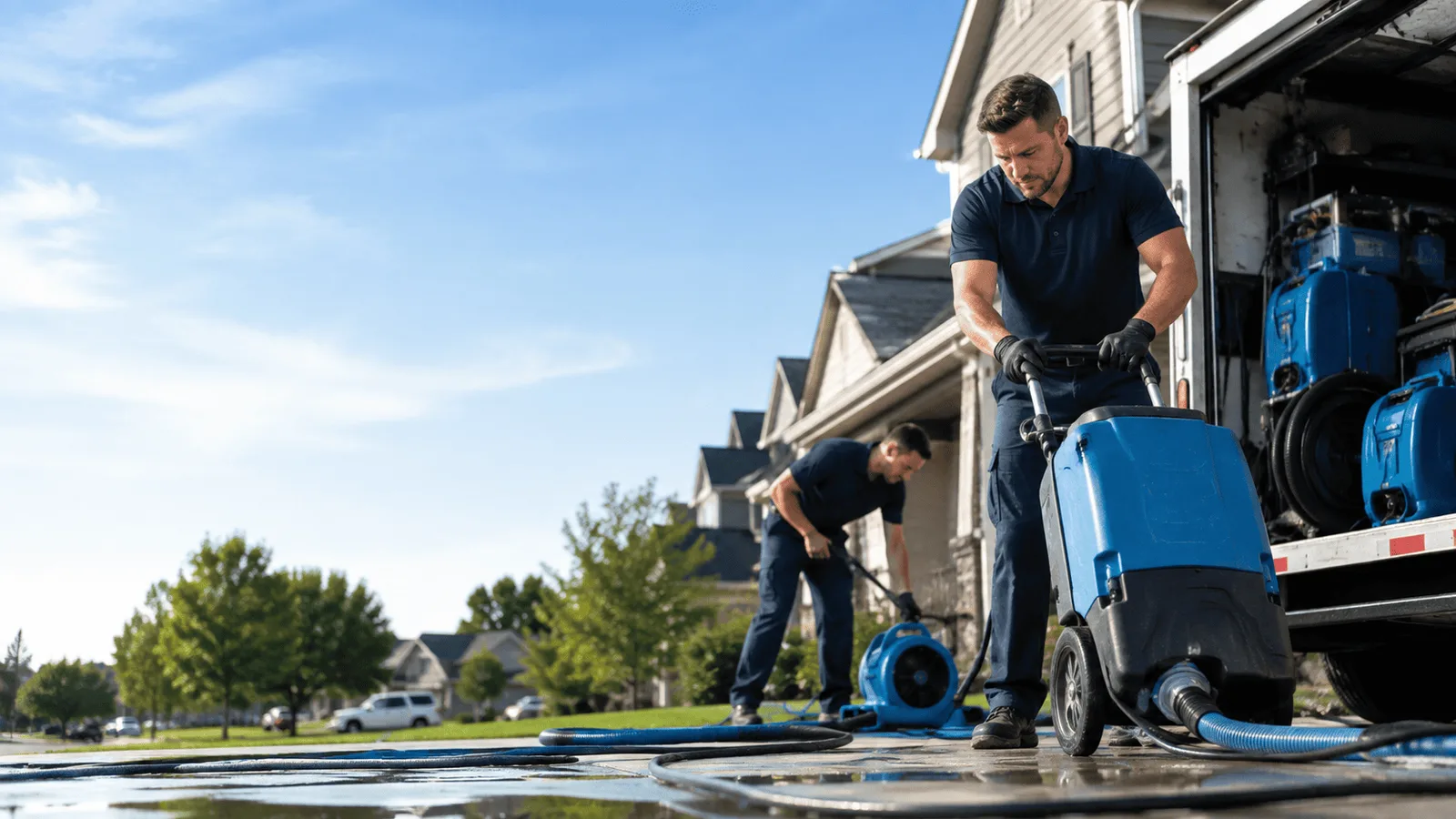 Dehumidification being performed in East Pittsburgh, PA